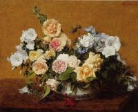 Fantin-Latour, Henri - Bouquet of Roses and Other Flowers